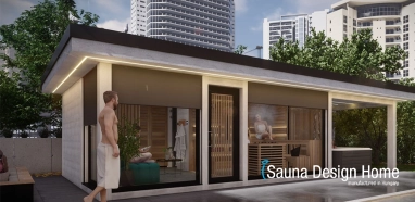 exteriérový saunový dům