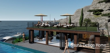 moderní sauna domek beach moderní sauna domek beach