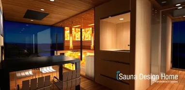 Saunový dům se sprchou, kuchyňkou Saunový dům se sprchou, kuchyňkou
