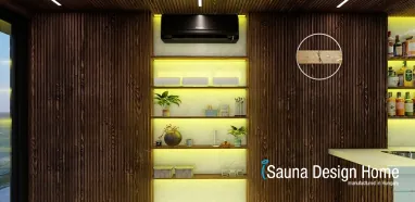 sauna dům louge bar dizaj steny