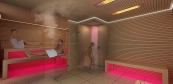 Wellness sauna se sprchou
