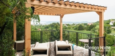 Pergola ve wellness zahradě