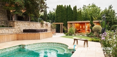 Vonkajší sauna, bazén s panoramatem