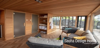 sauna domek s oddychovou místnosťou