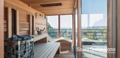 Moderní prosklená sauna