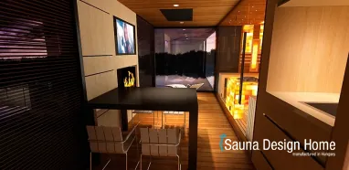 Luxusní saunový dům s vyhřívanou terasou Luxusní saunový dům s vyhřívanou terasou
