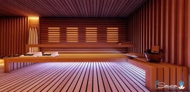 Panoramatická venkovní sauna Panoramatická venkovní sauna
