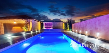 Venkovní finský saunový domek 