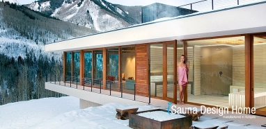 Venkovní wellness sauna v lyžařském ráji