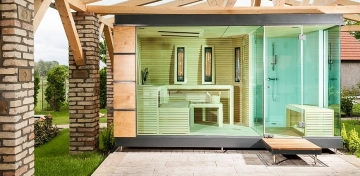  Venkovní sauna Cube Luxury Garden se sprchou