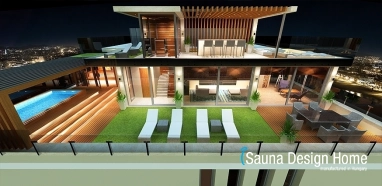 Venkovní sauna wellness zahrada