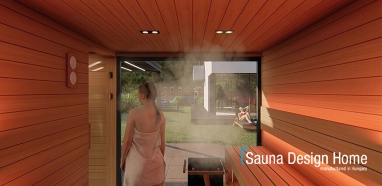 stavba exteriérového sauna domu 