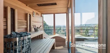 Moderní prosklená sauna