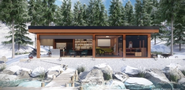 Unikátní sauna ve skandinávském stylu