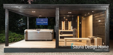 Venkovní sauna a vířivka