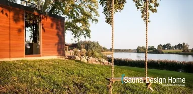 Zahradní saunový dům s panoramatem Zahradní saunový dům s panoramatem