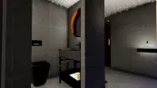 venkovní sauna se sprchou