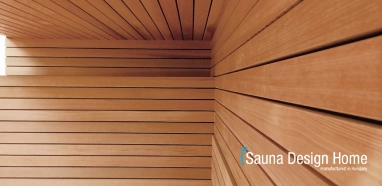 Dřevěný obklad sauny v minimalistickém stylu