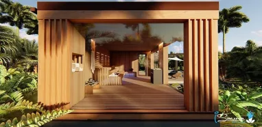 Venkovní sauna joga Venkovní sauna joga