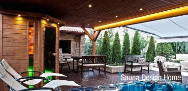 Wellness zahrada s vířivkou