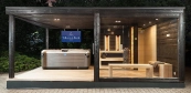 Venkovní sauna a vířivka