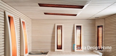 Minimalistická venkonvy sauna