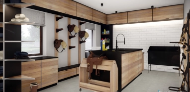 moderná jazdecká hala