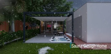 moderní sauna dům