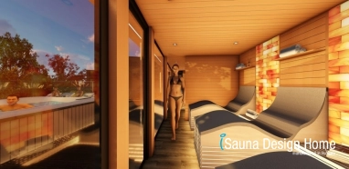 stavba venkovní sauny