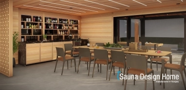 sauna dům s mnoha funkcemi 