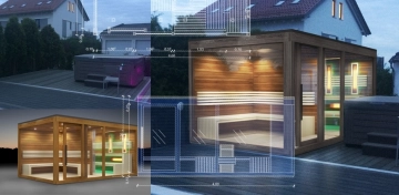 Moderní saunový dům na míru